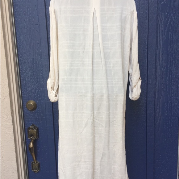 Free People Ivory Button Down Maxi Shirt - Picture 7 of 11